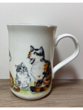 Cats Mug Kingsbury England Staffordshire Tabby Fine Bone China